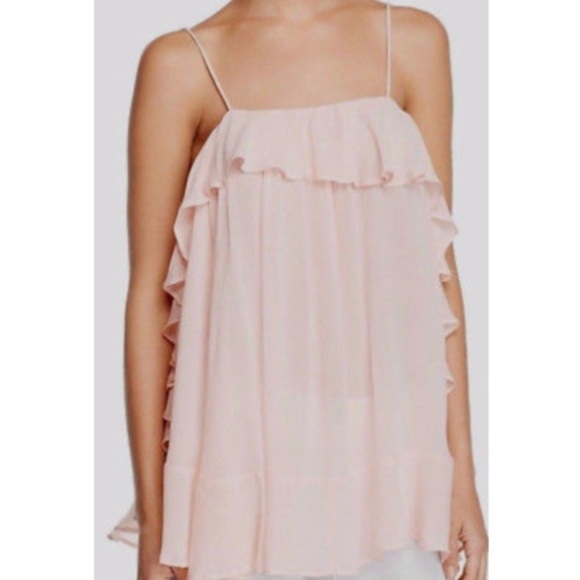 🔥75% OFF🔥 NWT Free People Petal Pink Ruffle Cami - Picture 4 of 8